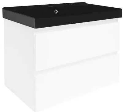 Fürdőszobaszekrény mosdókagylóval SAT B-Way 79x50x45 cm fehér fényes BWAY280WU1B