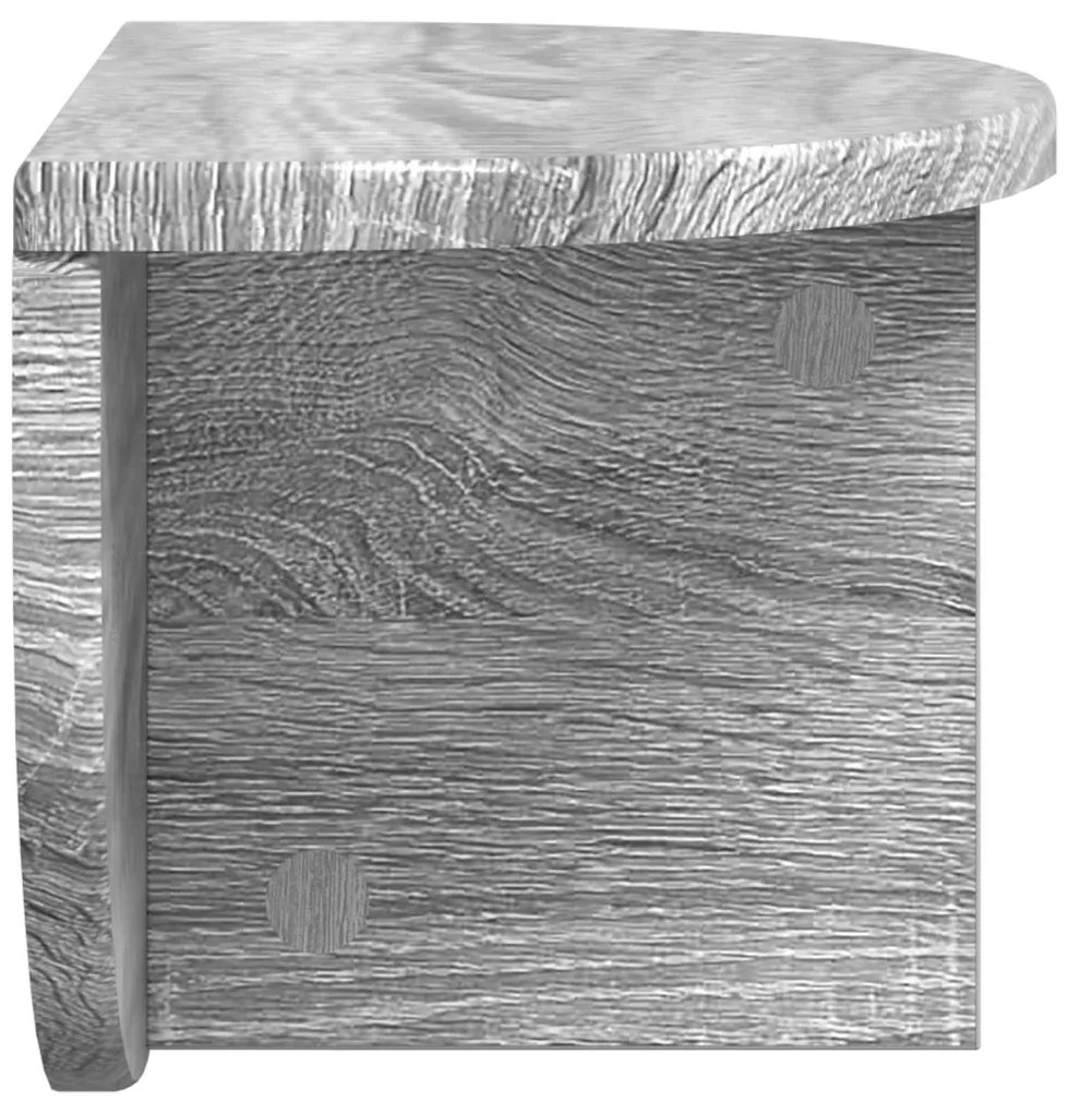 Falpolc 2 pcs Szürke Sonoma 38 x 19 x 19 cm Faanyag