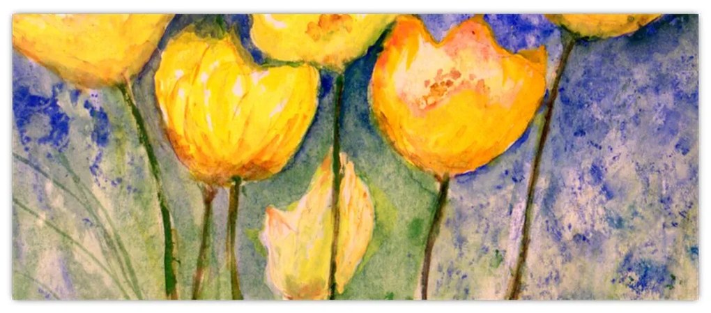 Kép - sárga tulipán (120x50 cm)