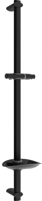 Mexen DB zuhanyrúd szappantartóval 75 cm, fekete - 79384-70