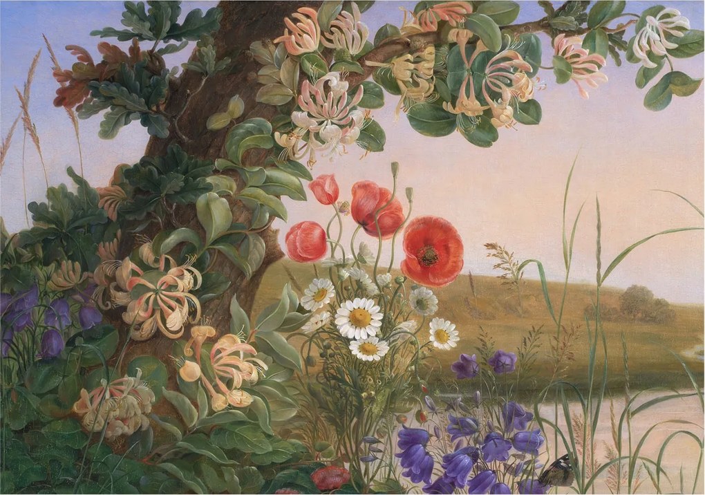 Fotótapéta Flizelin Fal a Hálószobába Virágos idill 208x146 Ragasztó