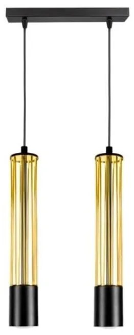 Csillár zsinóron PRESCOT 2xGU10/40W/230V arany