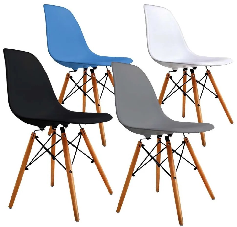 4db modern étkezőszék, fehér