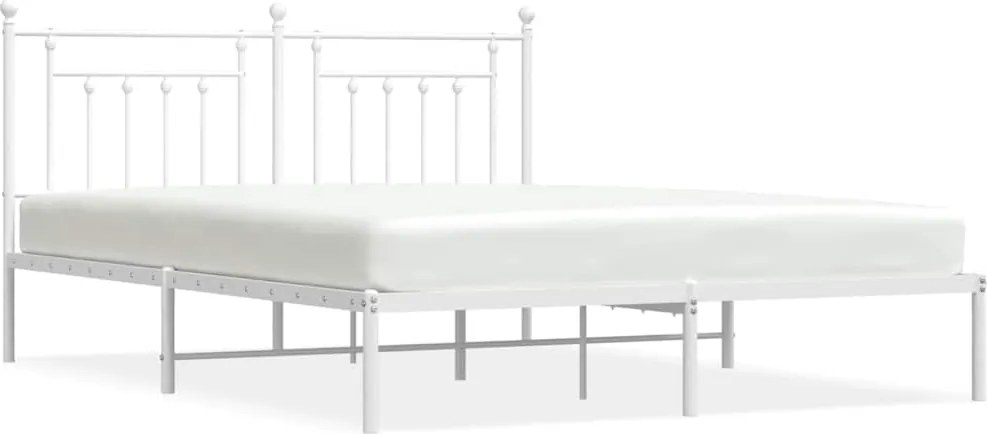 vidaXL fehér fém ágykeret fejtámlával 183 x 213 cm