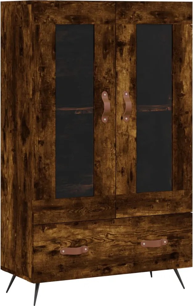 vidaXL füstös tölgy színű szerelt fa magasszekrény 69,5 x 31 x 115 cm