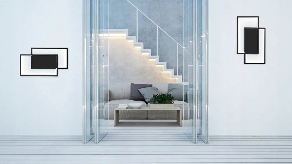 DOMENOLED 144 MODERN Modern LED Mennyezeti Lámpa Fehér, Fekete LED IP20