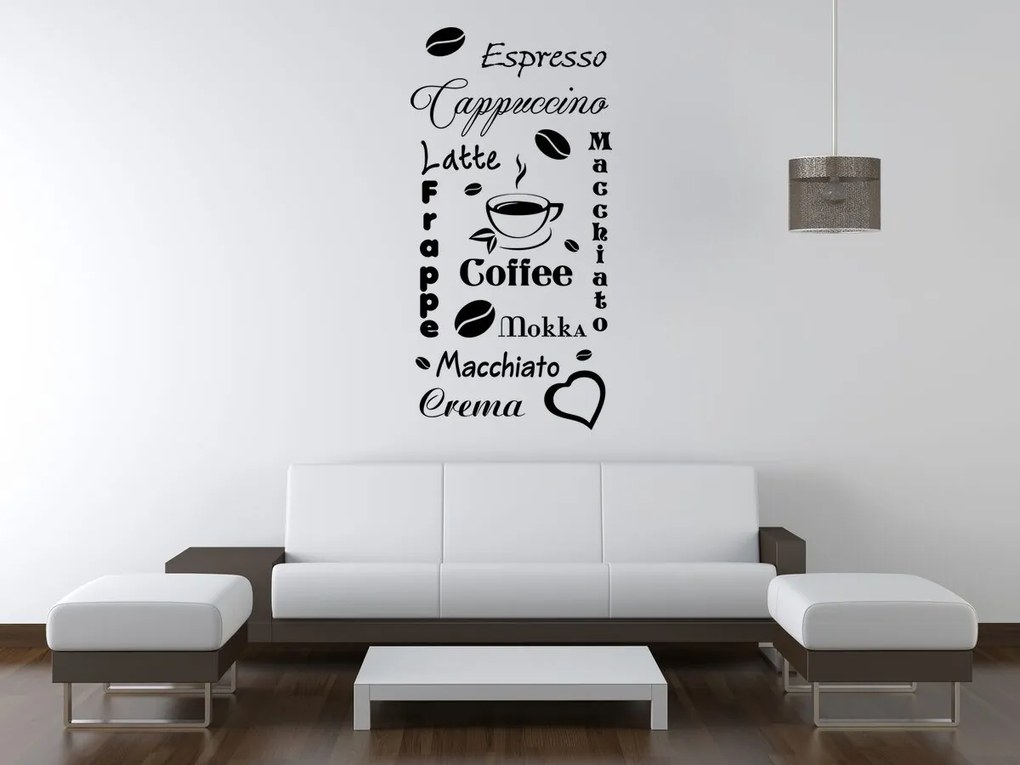 Gario Falmatrica Coffee Szín: Fekete-Matt, Méret: 50 x 100 cm