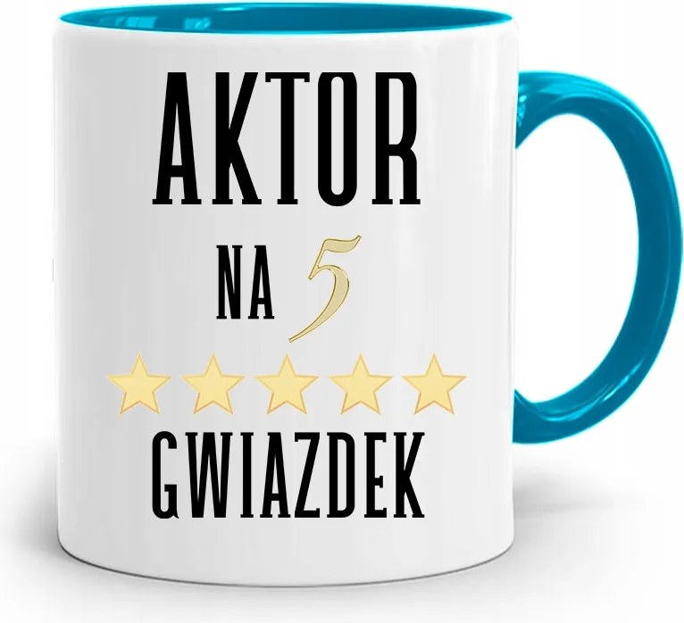 Színésznőnek Bögre Kék Születésnapi Ajándék fényképes nyomtatással