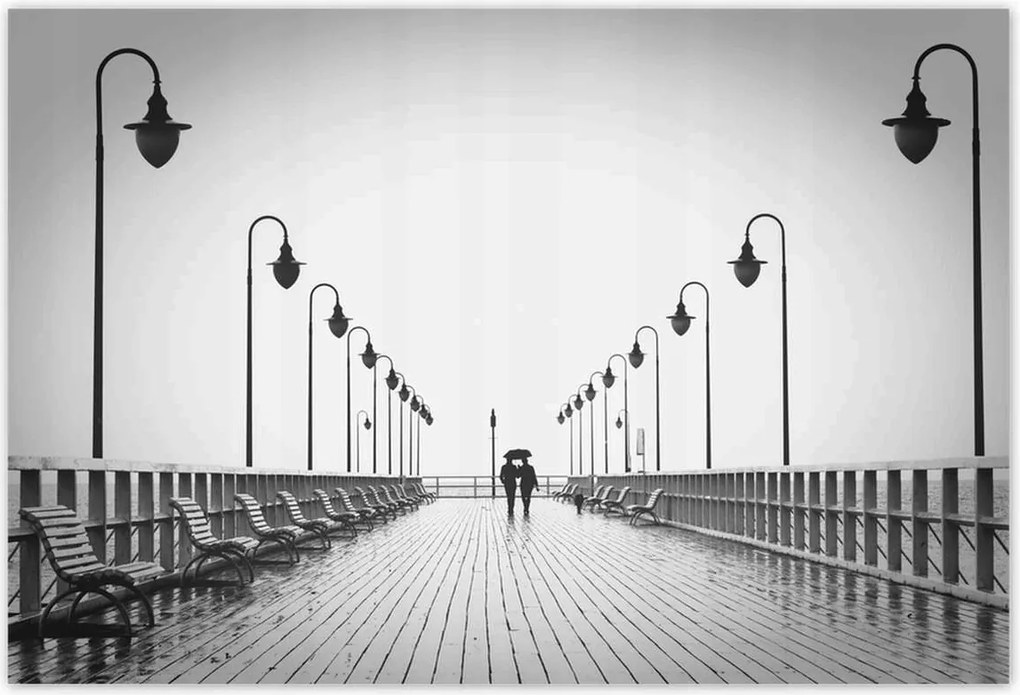 Poszterek 155x105 Szerelmes pár a mólón