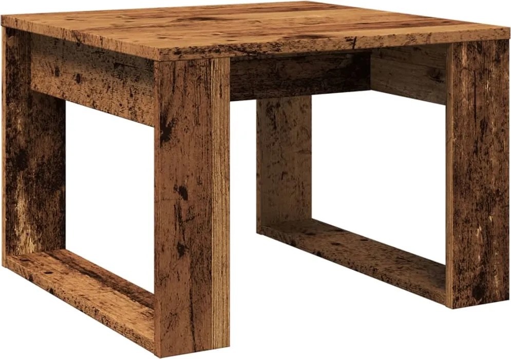 vidaXL antik fa színű szerelt fa kisasztal 50 x 50 x 35 cm