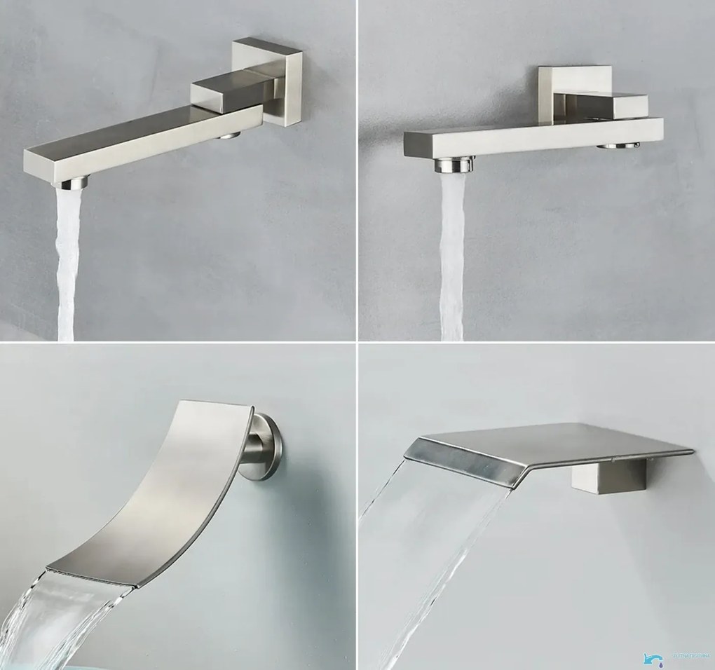 Zuhanypanel EYN PT04042 falba süllyesztett kivitelben, LED-világítással, többféle színváltozatban, például krómban és matt feketében — 30 cm — Fix