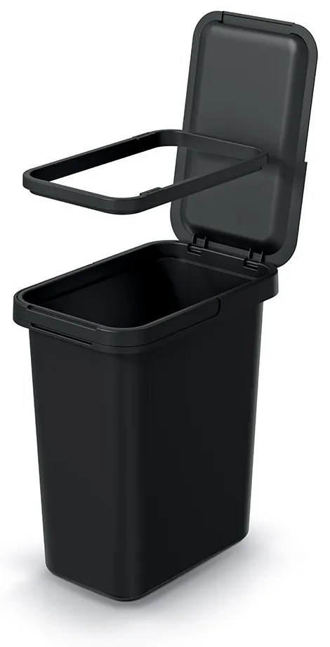 Függő szemetes, 12 l, fekete