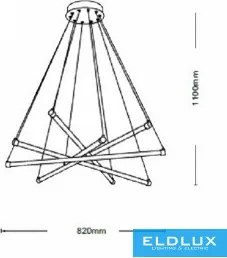 ELDLUX A05-OF Modern Led Függesztett Lámpa IP20