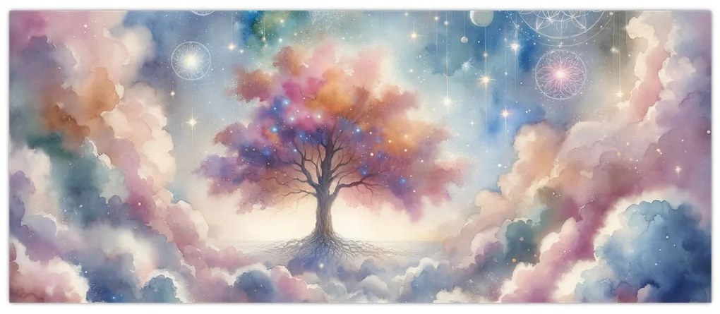 Kép – Életfa a felhőkben (120x50 cm)