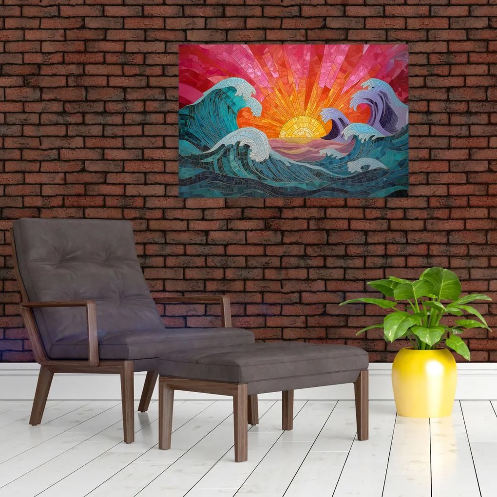 Kép - Hullámmozaik (90x60 cm)