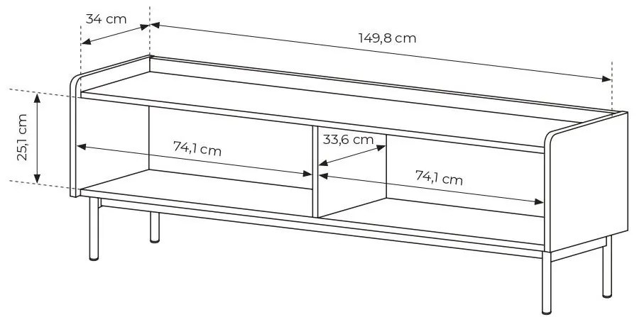 TV asztal/szekrény Lemenn 150 (bézs). 1097461
