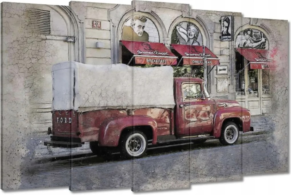 Vászonkép 150x95 Piros PickUp from Usa
