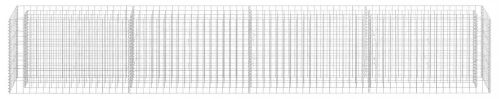 horganyzott acél gabion magaságyás 360 x 30 x 60 cm