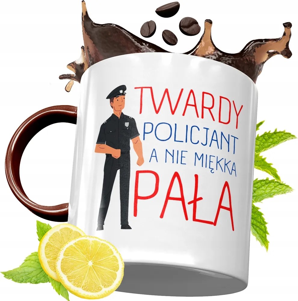 Bordó Bögre Rendőrnek Születésnapra Ajándék fényképes nyomattal