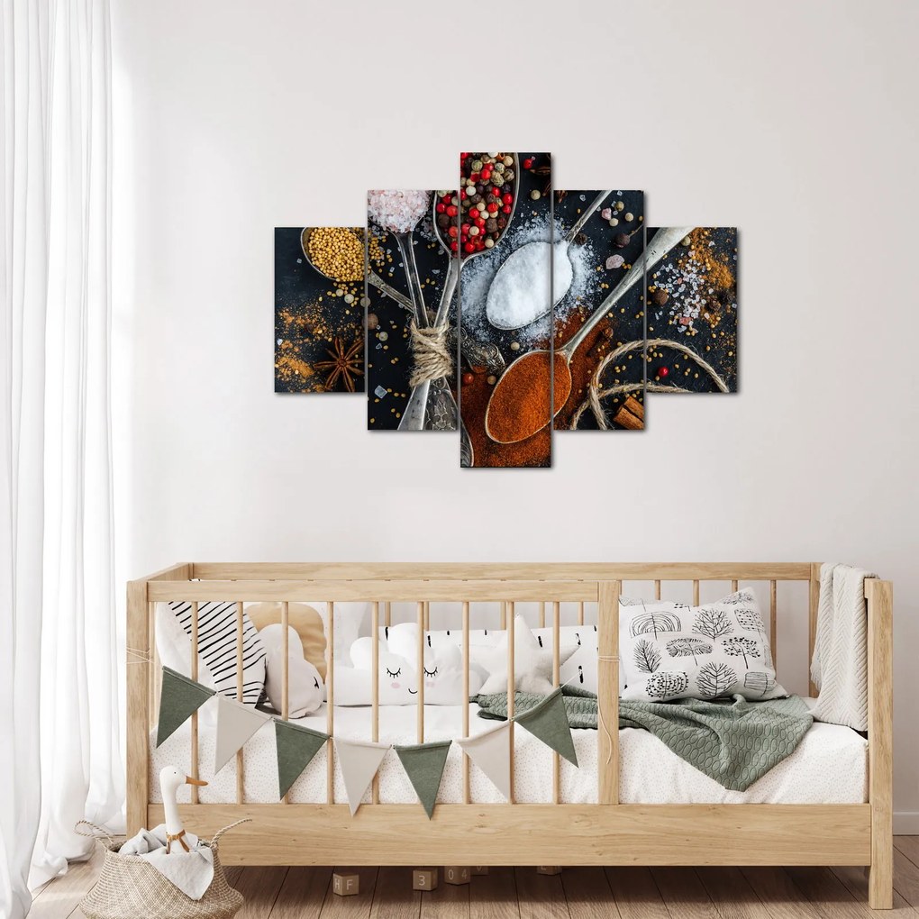 Egy kanál képe fűszerekkel (150x105 cm)