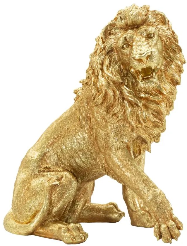 Lion of Glory arany oroszlán dekorációs figura 45X29X55 cm