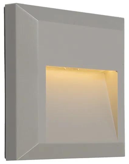 Modern fali lámpa világosszürke, LED-del - Gem 2