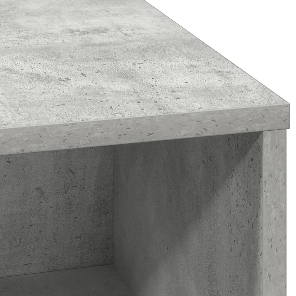 Led világítással ellátott oldalszekrény Beton Szürke 71x34,5x75 cm Műanyag