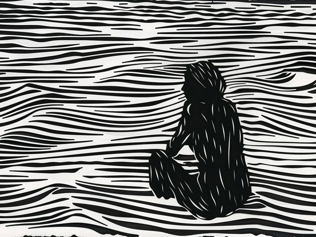 Poszter 100x75cm Összecsukható Fluid vonalak