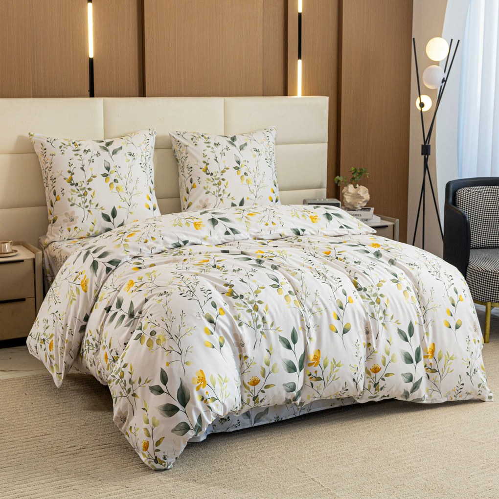 Mikroszálas ágyneműhuzat CITRUS GARDEN fehér Ágyneműhuzat mérete: 70 x 90 cm | 140 x 220 cm