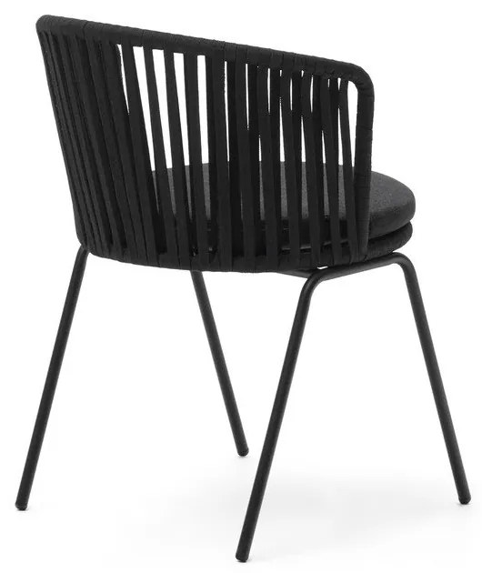 Fekete fém kerti szék Saconca – Kave Home