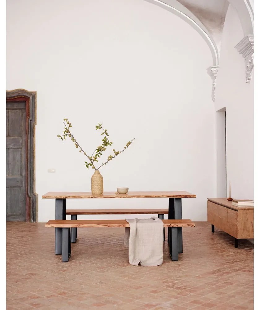 Étkezőasztal akácfa asztallappal 97,5x200 cm Alaia – Kave Home