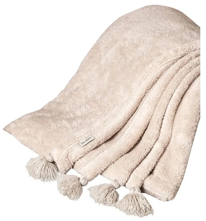 Világosbarna mikroplüss ágytakaró 160x200 cm Puffy – Mijolnir