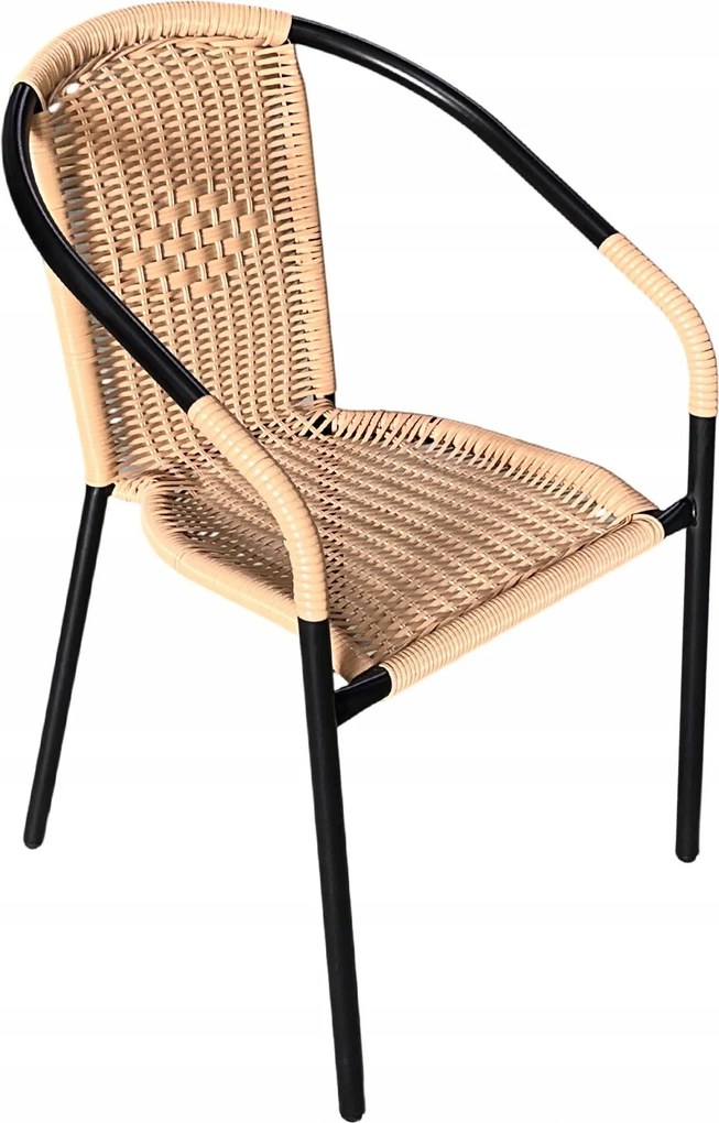 Aga Kerti szék Ratan Fekete/Bézs