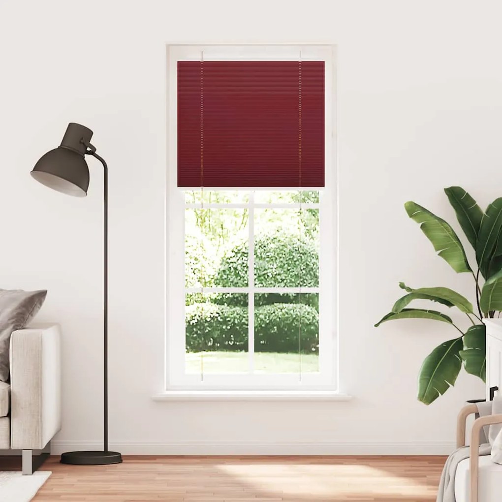 pliszírozott redőny Bordeaux piros 100x200 cm szövetszélesség