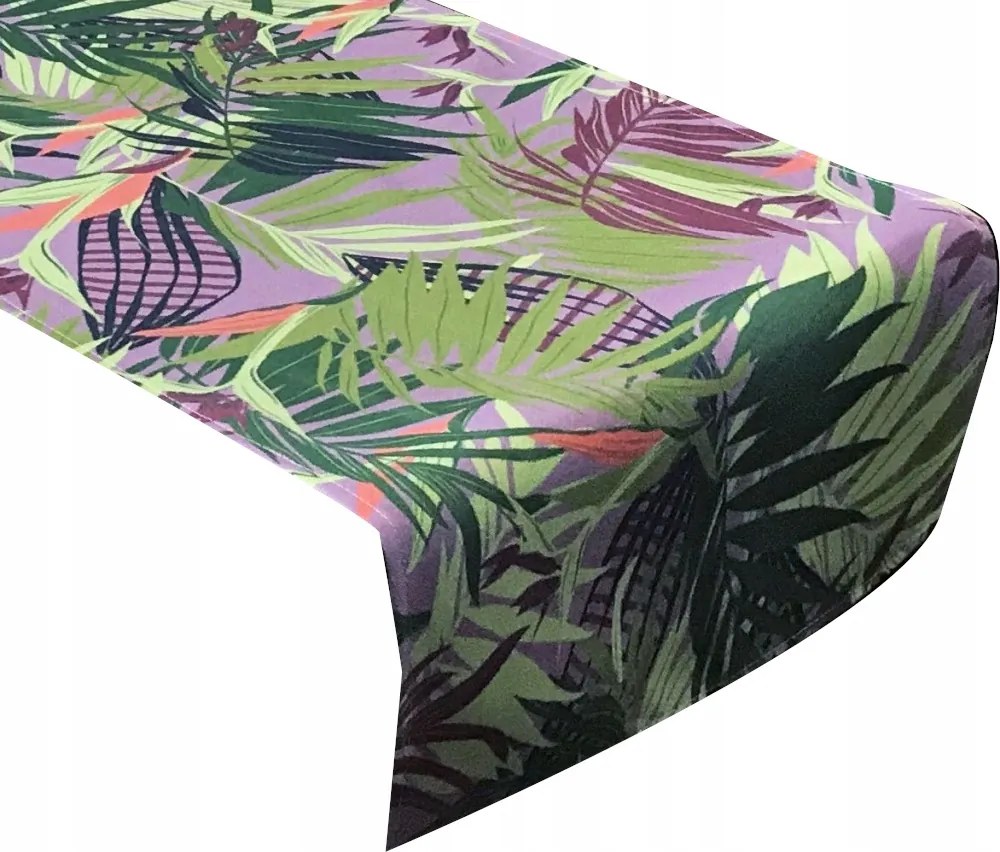 Asztali Futófelület 40x140 Zöld Dekoratív Virágok