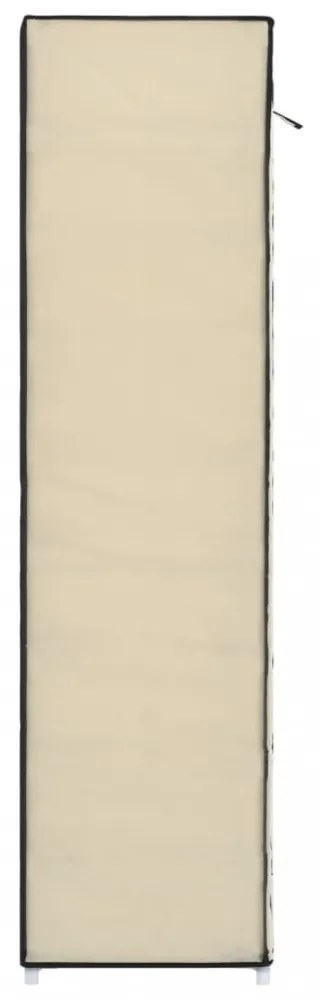 krémszínű szövet cipőszekrény borítóval 115 x 28 x 110 cm