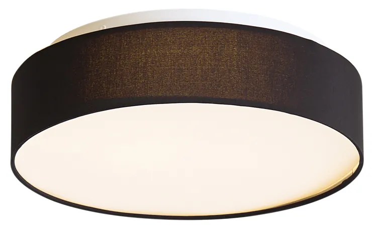 Okos mennyezeti lámpa fekete 35 cm LED-del és távirányítóval - Flat Drum