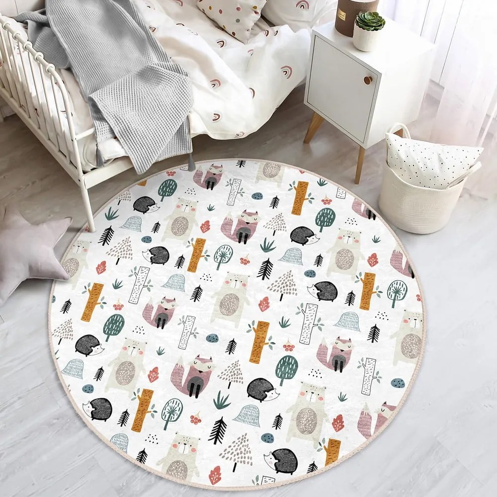 Fehér gyerek szőnyeg ø 80 cm Comfort – Mila Home