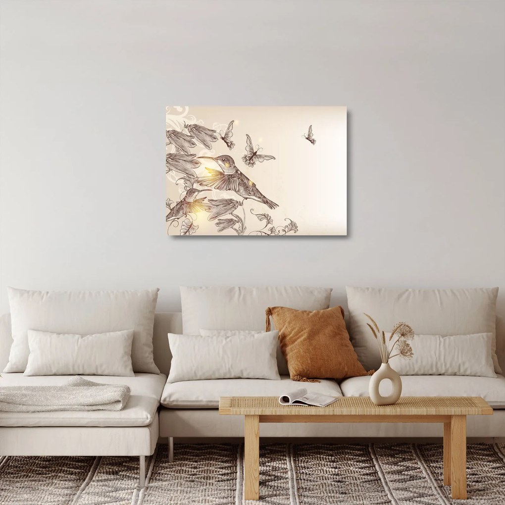 Kép - Kolibri (üvegen) (70x50 cm)