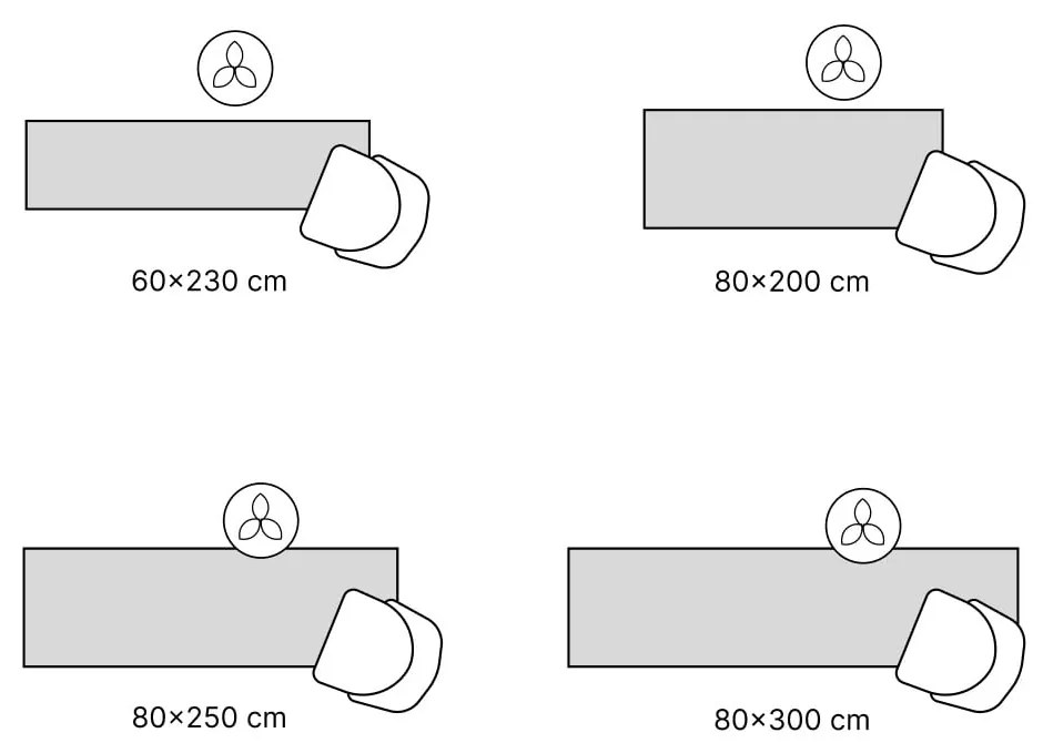 Szürkéskék futószőnyeg 80x250 cm Sensi Gepi – FD
