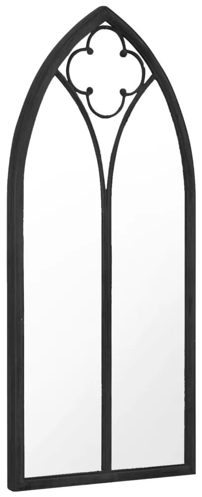 fekete vas kerti tükör kültéri használatra 100 x 45 cm