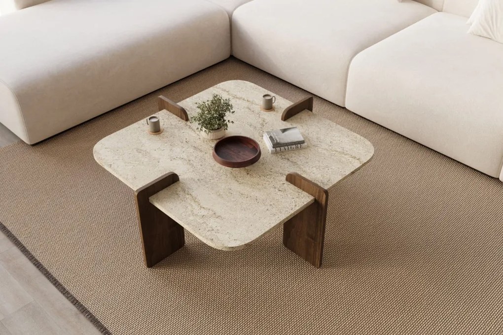 Poalla - Travertine, Walnut