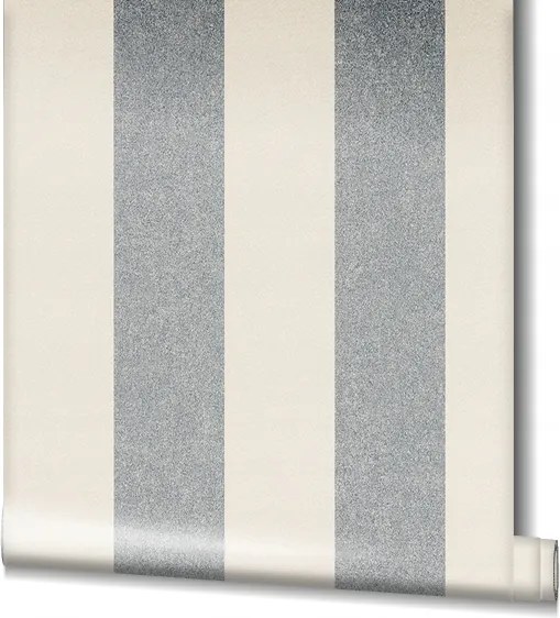 Bézs-ezüst Vinil Csíkos Tapéta