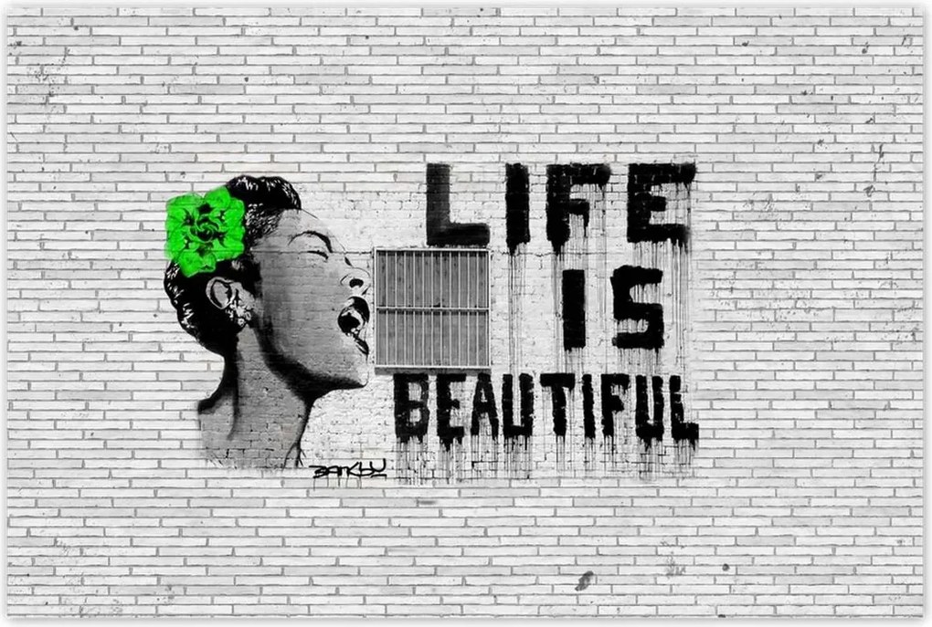 Poszterek 120x80 Banksy Life is beautiful