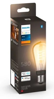 LED Dimmelhető izzó Philips Hue WHITE FILAMENT ST64 E27/7W/230V 2100K
