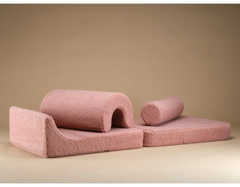 Rózsaszín buklé gyerek fotel Flipster – Wigiwama