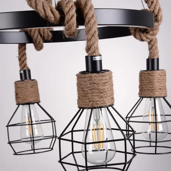 Csillár zsinóron ROPE ALEGRA 4xE27/10W/230V