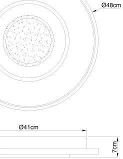 Globo 48552D - LED Dimmelhető mennyezeti lámpa BRIENNA LED/36W/230V + távirányító