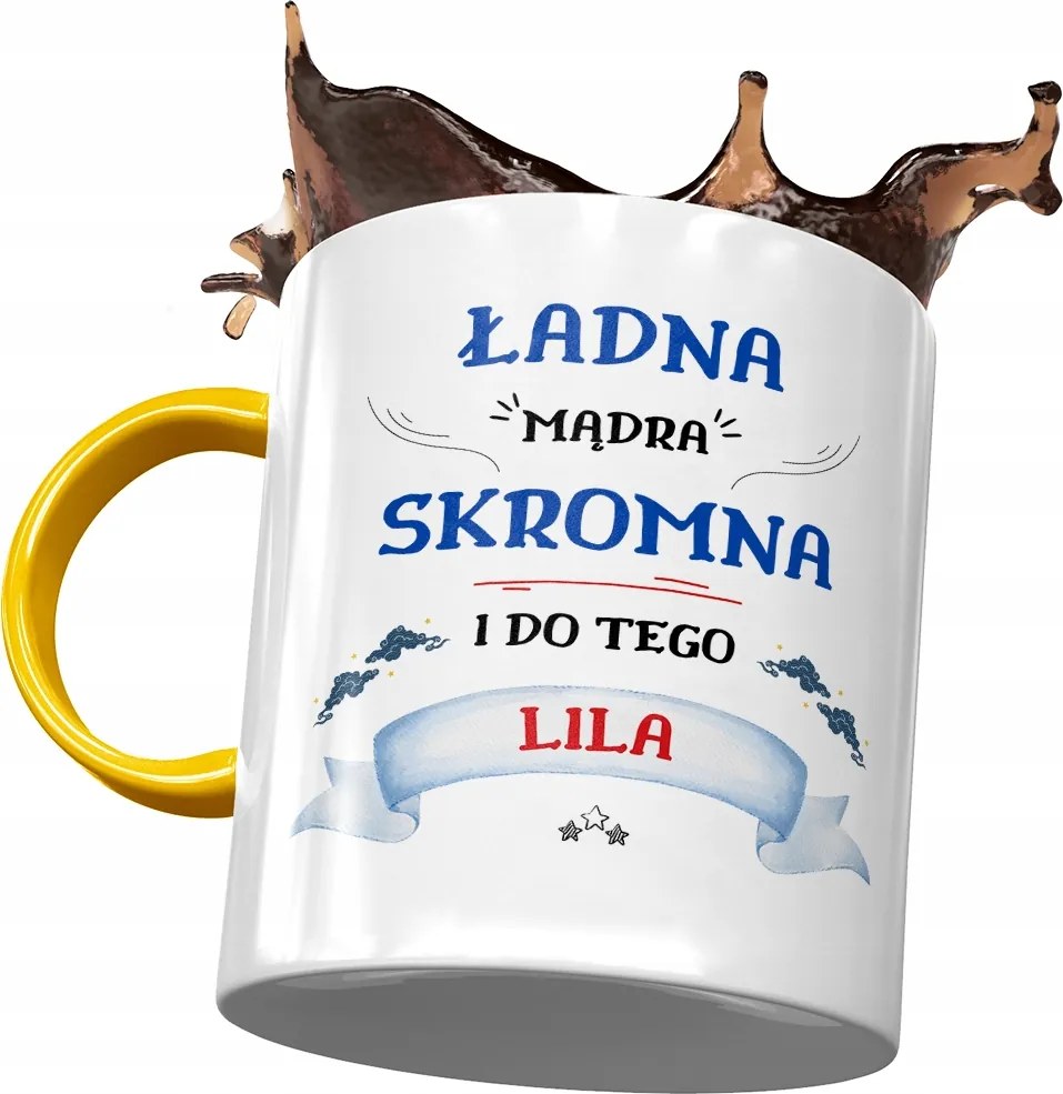 Sárga Bögre Lili Barátnő Feleség Ajándék Nyomtatott Fotóval