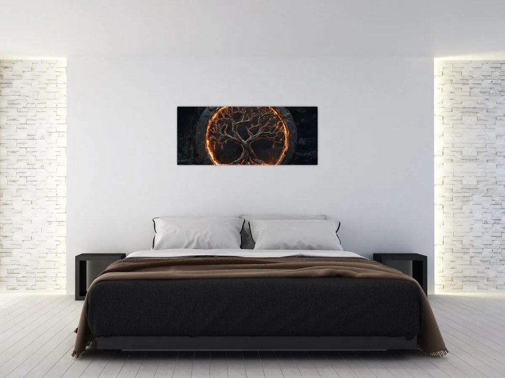 Kép – Életfa lávában I. (120x50 cm)